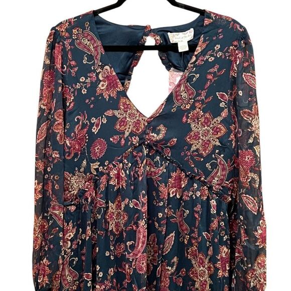 Band of the Free Run the World Pine Paisley Midi Dress Size L - Picture 2 of 9